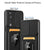 Kapa Bisen Back Cover for Honor 90 (5G) | Inbuilt Camera Slider Ring Stand and Card Pocket Shockproof Slim Bumper Back Case (Black)