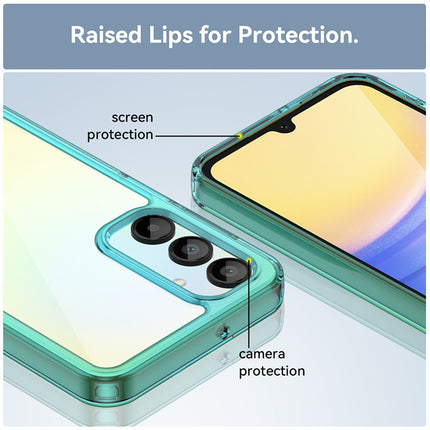 Mobizang Unicorn Acrylic Clear Back Cover For Samsung Galaxy A16 | Slim Shockproof [Military Grade Protection] Hybrid Bumper Case (Blue Sides)