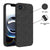 Mobizang Soft Full Fabric Protective Back Case Cover for Apple iPhone 16E | Shockproof Slim Hard Anti Slip Back Case (Black)