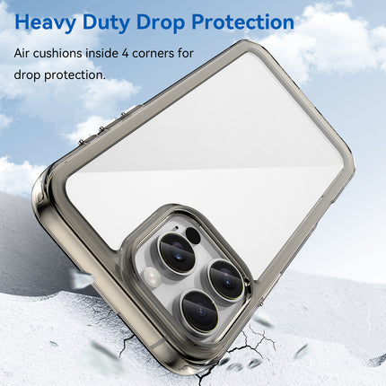 Mobizang Unicorn Acrylic Clear Back Cover For Apple iPhone 16 Pro Max | Slim Shockproof [Military Grade Protection] Hybrid Bumper Case (Grey Sides)