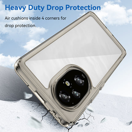 Mobizang Unicorn Acrylic Clear Back Cover For Honor 200 Pro (5G) | Slim Shockproof [Military Grade Protection] Hybrid Bumper Case (Grey Sides)