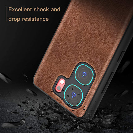 Kapa Tux Leather Back Cover for IQOO Neo 9 Pro | Slim Shockproof Camera Protection Bumper Case (Brown)