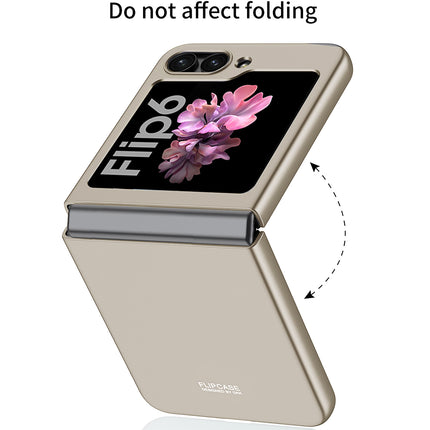 Mobizang Ultra Thin Back Case for Samsung Galaxy Flip6 / Z Flip 6 | Full Body Protection Hard Back Cover (Titanium)