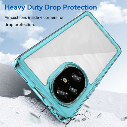 Mobizang Unicorn Acrylic Clear Back Cover For Honor 200 Pro (5G) | Slim Shockproof [Military Grade Protection] Hybrid Bumper Case (Blue Sides)