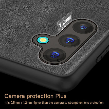 Kapa Tux Leather Back Cover for Samsung Galaxy S24 | Slim Shockproof Camera Protection Bumper Case (Black)