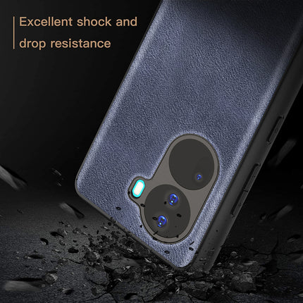 Kapa Tux Leather Back Cover for Oppo Reno 11 PRO (5G) | Slim Shockproof Camera Protection Bumper Case (Blue)