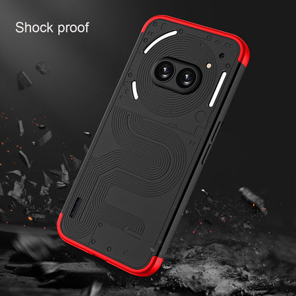 Kapa Double Dip Full 360 Protection Back Case Cover for Nothing Phone 2A (Black-Red)