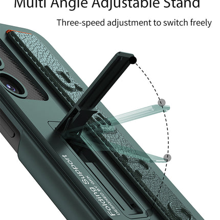Mobizang Ultra Thin Band + Stand Back Case for Samsung S25 | Slim Camera Lens Protection Cover with Kickstand (Green)