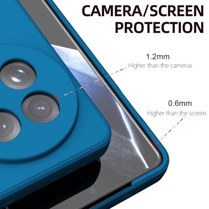 Mobizang Matte Protective Lens Flexible Back Cover for OnePlus 13 | Slim Silicone with Soft Lining Shockproof Full Body Bumper Case (Blue)