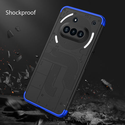 Mobizang Double Dip Full 360 Protection Back Case Cover for Nothing Phone 3A 5G (Black,Blue)