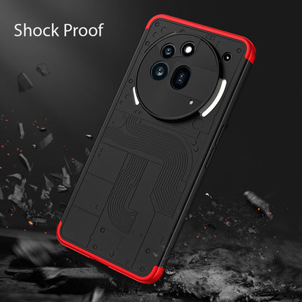 Mobizang Double Dip Full 360 Protection Back Case Cover for Nothing Phone 3A Pro (Red,Black)
