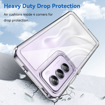 Mobizang Unicorn Acrylic Clear Back Cover For Oppo Reno 12 Pro (5G) | Slim Shockproof [Military Grade Protection] Hybrid Bumper Case (Clear Sides)