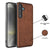 Mobizang Tux Leather Back Cover for Samsung Galaxy S25 Plus | Slim Shockproof Camera Protection Bumper Case (Brown)