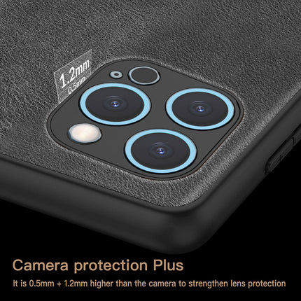 Mobizang Tux Leather Back Cover for Apple iPhone 16 Pro Max | Slim Shockproof Camera Protection Bumper Case (Black)