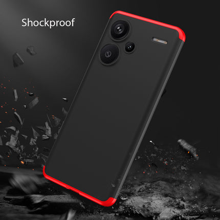 Kapa Double Dip Full 360 Protection Back Case Cover for Redmi Note 13 Pro Plus (5G) (Red , Black)