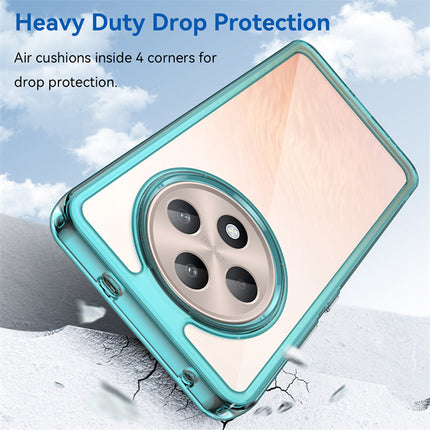 Mobizang Unicorn Acrylic Clear Back Cover For Oppo F27 (5G) | Slim Shockproof [Military Grade Protection] Hybrid Bumper Case (Blue Sides)