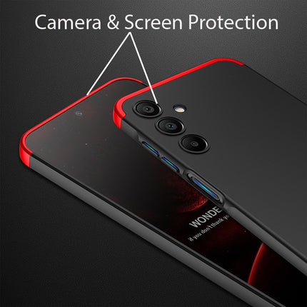 Kapa Double Dip Full 360 Protection Back Case Cover for Samsung Galaxy A15 (5G) (Red , Black)