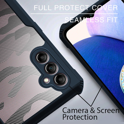 Mobizang Beetle Camouflage Back Cover for Samsung Galaxy M55 / F55 | [Military Grade Protection] Shock Proof Slim Hybrid Bumper Case (Blue)