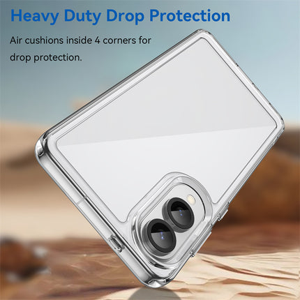 Mobizang Unicorn Acrylic Clear Back Cover For Samsung Galaxy S25 Edge | Slim Shockproof [Military Grade Protection] Hybrid Bumper Case (Clear Sides)