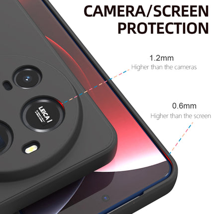 Mobizang Matte Protective Lens Flexible Back Cover for Xiaomi 15 Ultra | Slim Silicone with Soft Lining Shockproof Full Body Bumper Case (Black)