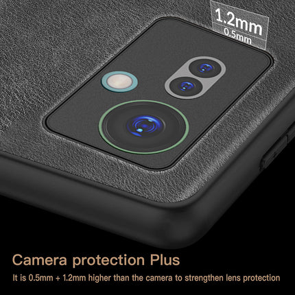 Kapa Tux Leather Back Cover for Oppo F25 Pro (5G) | Slim Shockproof Camera Protection Bumper Case (Black)