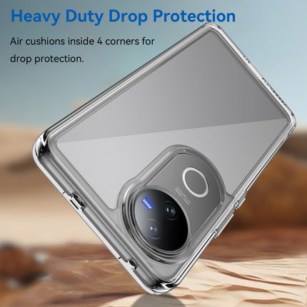 Mobizang Unicorn Acrylic Clear Back Cover For Vivo V50 / V50E 5G | Slim Shockproof [Military Grade Protection] Hybrid Bumper Case (Clear Sides)