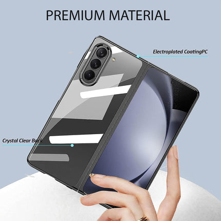Mobizang Phantom Ultra Thin Back Case for Samsung Galaxy Z Fold 6 |Electroplated Edges Full Body Protection Back Cover (Black)