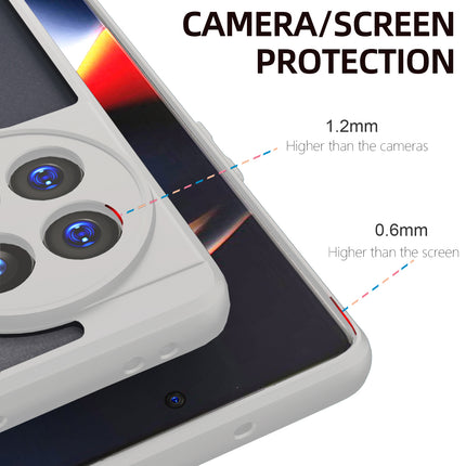 Mobizang Hawkeye Clear Back Cover for OnePlus 13R | Camera Lens Protector Shockproof Slim Clear Case Cover (Grey Sides)