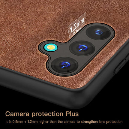 Kapa Tux Leather Back Cover for Samsung Galaxy A55 (5G) | Slim Shockproof Camera Protection Bumper Case (Brown)