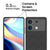 Mobizang Soft Fabric & Leather Hybrid Protective Back Cover for Poco X6 Neo (5G) | Shockproof Slim Hard Anti Slip Back Case (Black,Blue)