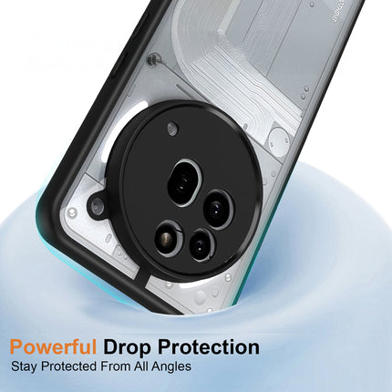 Mobizang Hawkeye Clear Back Cover for Nothing Phone 3A Pro | Camera Lens Protector Shockproof Slim Clear Case Cover (Black Sides)