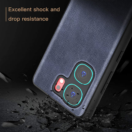 Kapa Tux Leather Back Cover for IQOO Neo 9 Pro | Slim Shockproof Camera Protection Bumper Case (Blue)