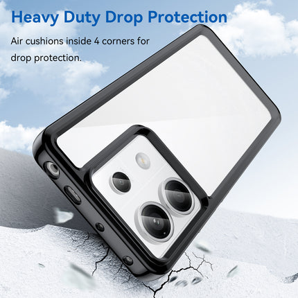 Mobizang Unicorn Acrylic Clear Back Cover For Redmi Note 13 Pro (5G) | Slim Shockproof [Military Grade Protection] Hybrid Bumper Case (Black Sides)