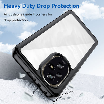 Mobizang Unicorn Acrylic Clear Back Cover For Honor 200 (5G) | Slim Shockproof [Military Grade Protection] Hybrid Bumper Case (Black Sides)