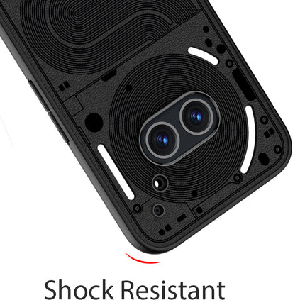 Kapa Leather Back Cover for Nothing Phone 2A | Slim Shockproof Camera Protection Bumper Case (Black)