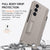 Mobizang Magnetic Hinge Case for Samsung Galaxy Z Fold 6 | Inbuilt S-Pen Holder Stand Hybrid Back Cover (Titanium)