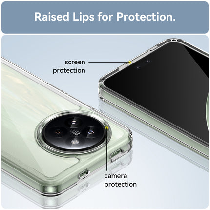 Mobizang Unicorn Acrylic Clear Back Cover For Xiaomi 14 Civi | Slim Shockproof [Military Grade Protection] Hybrid Bumper Case (Clear Sides)