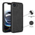 Mobizang Tux Leather Back Cover for Apple iPhone 16E | Slim Shockproof Camera Protection Bumper Case (Black)