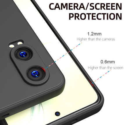 Mobizang Matte Protective Lens Flexible Back Cover for OnePlus Nord CE 4 Lite | Slim Silicone with Soft Lining Shockproof Full Body Bumper Case (Black)