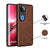 Mobizang Tux Leather Back Cover for Vivo V50 5G | Slim Shockproof Camera Protection Bumper Case (Brown)