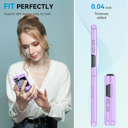 Mobizang Ultra Thin Back Case for Samsung Galaxy Flip6 / Z Flip 6 | Full Body Protection Hard Back Cover (Purple)