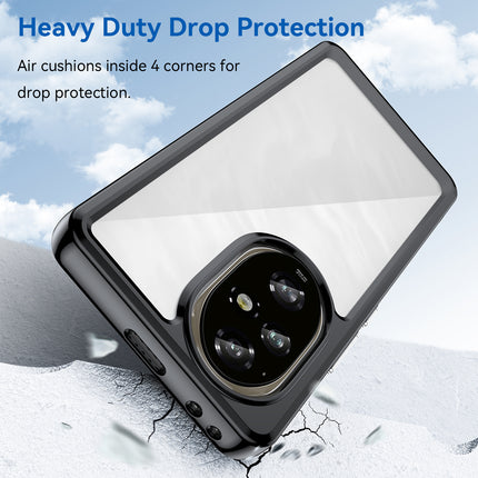 Mobizang Unicorn Acrylic Clear Back Cover For Honor 200 Pro (5G) | Slim Shockproof [Military Grade Protection] Hybrid Bumper Case (Black Sides)