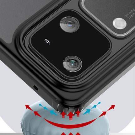 Mobizang Shield Frosted Acrylic Back Shock Proof Case Cover for Vivo V30 (5G) / Vivo 30 Pro (5G) (Black)