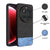 Mobizang Soft Fabric & Leather Hybrid Protective Back Cover for Xiaomi 15 Ultra | Shockproof Slim Hard Anti Slip Back Case (Black,Blue)
