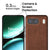 Mobizang Tux Leather Back Cover for OnePlus Nord 4 | Slim Shockproof Camera Protection Bumper Case (Brown)