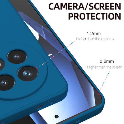 Mobizang Matte Protective Lens Flexible Back Cover for OnePlus 13R | Slim Silicone with Soft Lining Shockproof Full Body Bumper Case (Blue)
