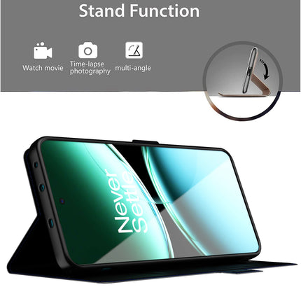 Mobizang Noble Slim Magnetic Leather Flip Case Cover for OnePlus Nord 4 | Card Holder Stand Flip Wallet Case (Blue)