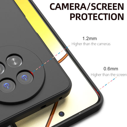 Mobizang Matte Protective Lens Flexible Back Cover for Realme 12 / 12X / Narzo 70X (5G) | Slim Silicone with Soft Lining Shockproof Full Body Bumper Case (Black)