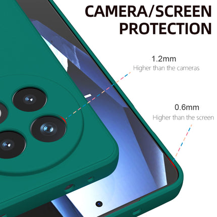 Mobizang Matte Protective Lens Flexible Back Cover for OnePlus 13R | Slim Silicone with Soft Lining Shockproof Full Body Bumper Case (Green)