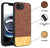 Mobizang Soft Fabric & Leather Hybrid Protective Back Cover for Apple iPhone 16E | Shockproof Slim Hard Anti Slip Back Case (Brown)